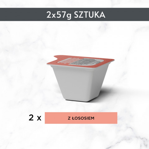 PURINA Gourmet Revelations Chunks in jelly with salmon - mokré krmivo pro kočky - 2x57g - Fotogalerie 3