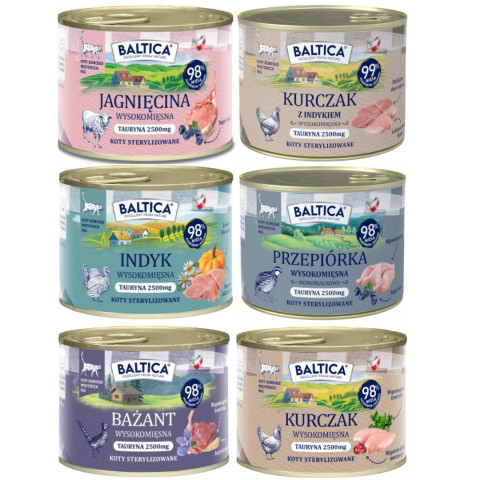 BALTICA Chuť regionů Mono MIX PŘÍCHUTÍ - mokré krmivo pro kočky - 6x185g - Fotogalerie 1