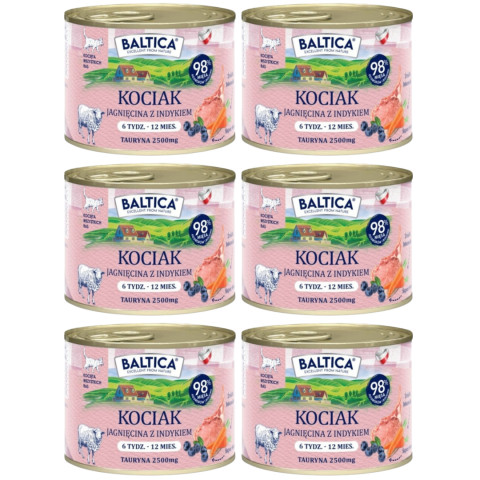 BALTICA Chuť regionů Koťata Jehněčí s krůtou - mokré krmivo pro kočky - 6x185g - Fotogalerie 1