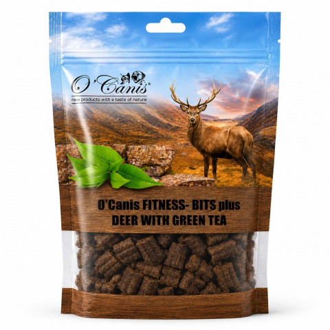 O'CANIS Fitness-Bits Plus Venison with green tea Mono - pamlsek pro psa - 200g - Fotogalerie 1