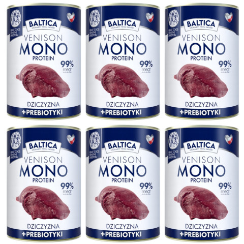 BALTICA Nutraceutic Mono Zvěřina s prebiotiky - mokré krmivo pro psa - 6x400g - Fotogalerie 1