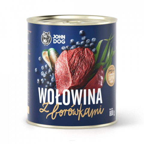 JOHN DOG Berry Adult Beef with blueberries - Mokré krmivo pro psy - 6 x 800 g - Fotogalerie 3