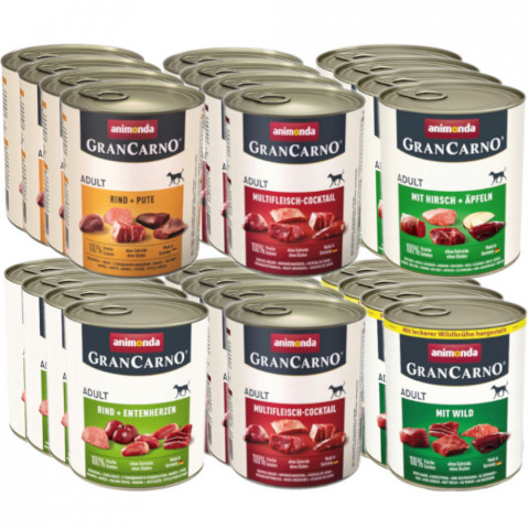 ANIMONDA GranCarno Adult MIX 5 PŘÍCHUTÍ - mokré krmivo pro psy - 30x800g - Fotogalerie 1