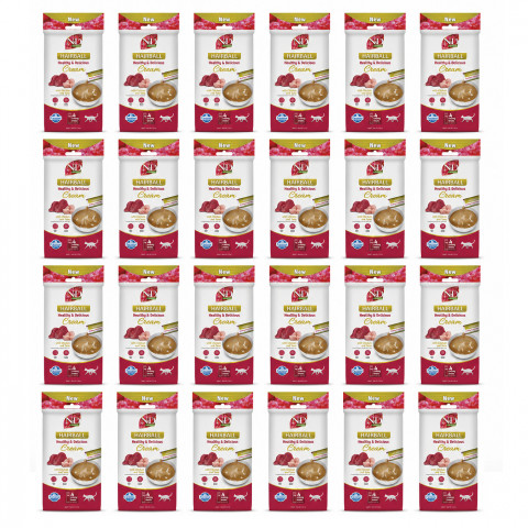 FARMINA N&D Quinoa Cat Hairball Cream with Chicken & Tuna box – pamlsek pro kočku – 24x(4x15g) - Fotogalerie 1