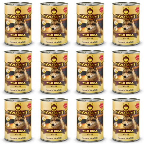 WOLFSBLUT Wild Duck Duck with potatoes - vlhké krmivo pro psy - 12x395g - Fotogalerie 1