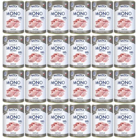 BALTICA Nutraceutic Mono Králík s prebiotiky - mokré krmivo pro psa - 24x400g - Fotogalerie 1