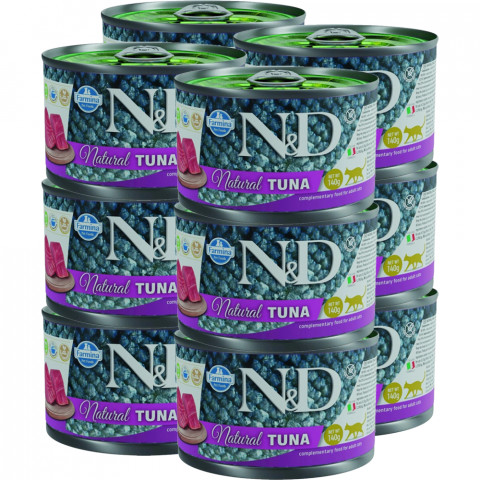 FARMINA N&D Cat Natural Tuna - mokré krmivo pro kočky - 12x140 g - Fotogalerie 1