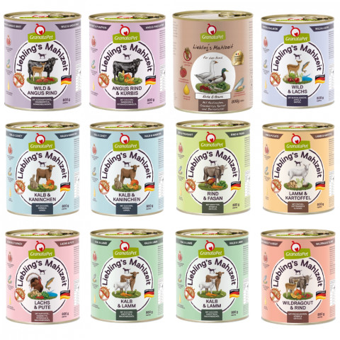 GRANATAPET Liebling's Mahlzeit MIX 10 PŘÍCHUTÍ - mokré krmivo pro psy - 12x800g - Fotogalerie 1