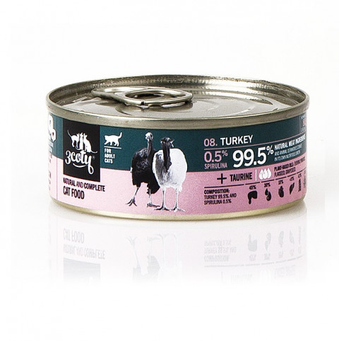 3COTY MIX 2 příchutě se spirulinou – mokré krmivo pro kočky – 24x80g - Fotogalerie 3