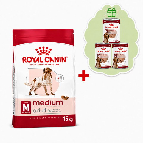 ROYAL CANIN Suché krmivo pro psy SHN Medium Adult BF 15 kg + SHN Medium Adult Loaf konzerva 410 g ZDARMA - Fotogalerie 1