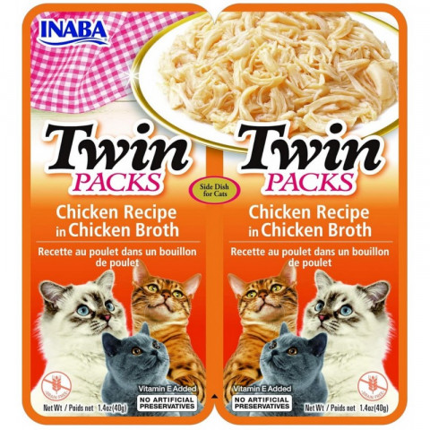 INABA Cat Twin Chicken - pamlsek pro kočky - 3x(2x40g) + ZDARMA - Fotogalerie 3