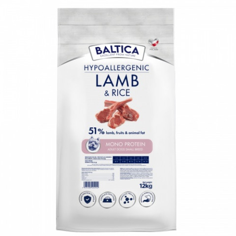 BALTICA Nutraceutic Hypoallergenic S Lamb with rice - suché krmivo pro psy - 12kg - Fotogalerie 1