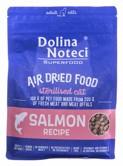 DOLINA NOTECI Superfood Sterilised Cat Losos - sušené krmivo pro kočky - 1 kg - Fotogalerie 2