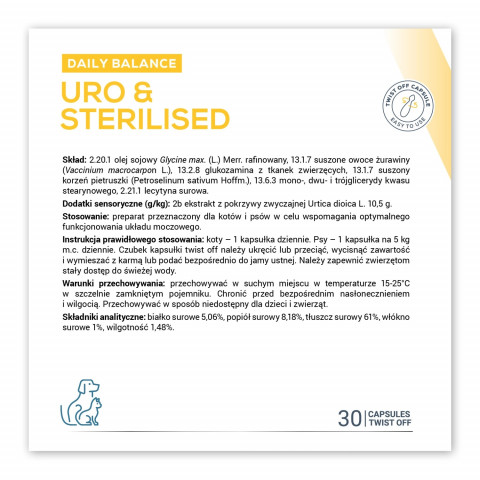 VETEXPERT Uro & Sterilised - doplňky pro psy a kočky - 30 ks - Fotogalerie 2