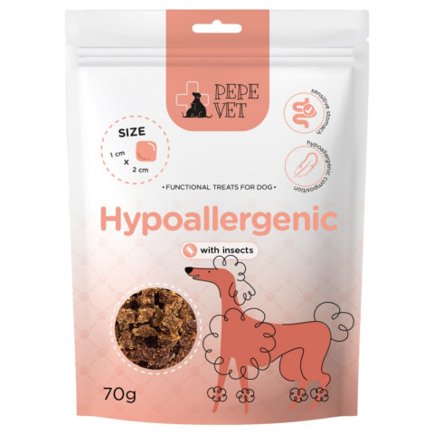 PEPE Vet Hypoallergenic Mono Insect - pamlsek pro psy - 3x70 g - Fotogalerie 2
