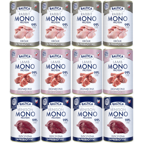 BALTICA Nutraceutic Mono MIX PŘÍCHUTÍ - mokré krmivo pro psa - 12x400g - Fotogalerie 1