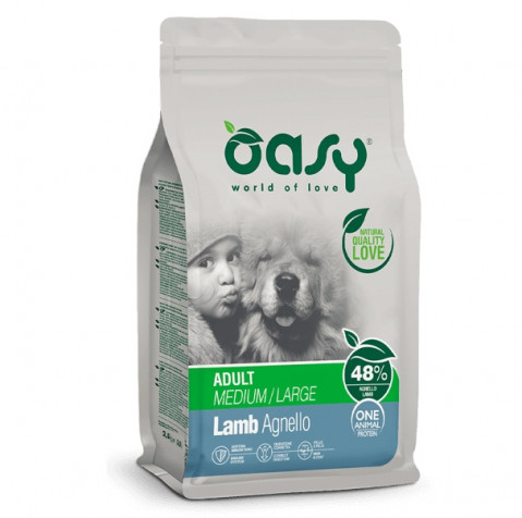 OASY One Animal Protein Adult Medium/Large Lamb - suché krmivo pro psy - 10kg - Fotogalerie 1