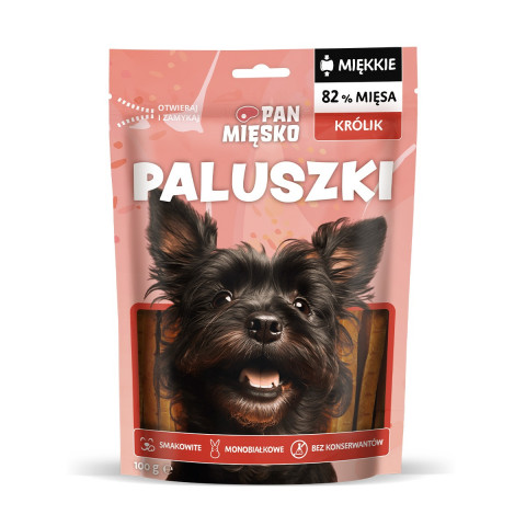 PAN MIĘSKO Sticks Rabbit - pamlsek pro psa - 100g - Fotogalerie 1