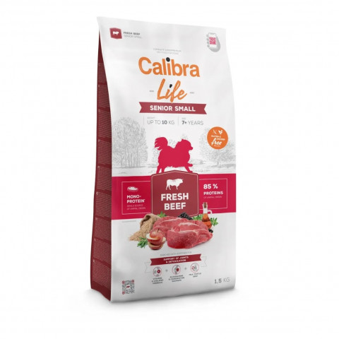 CALIBRA Dog Life Senior Small Fresh Beef - suché krmivo pro psy - 1,5kg - Fotogalerie 1