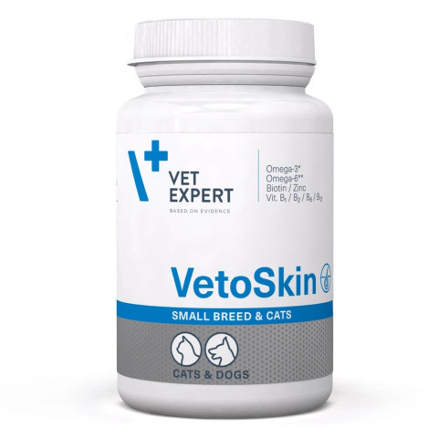 VETEXPERT VetoSkin Small breeds - doplňky stravy pro psy a kočky - 60 tablet - Fotogalerie 1