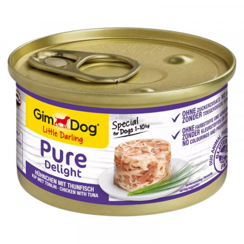 GIMDOG Little Darling Pure Delight Chicken with tuna - vlhké krmivo pro psy - 85g - Fotogalerie 1