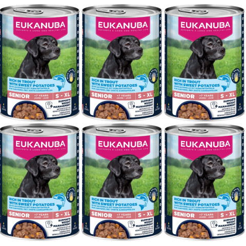EUKANUBA Life Care Senior Bohatá na pstruha a batáty - vlhké krmivo pro psy - 6x400g - Fotogalerie 1