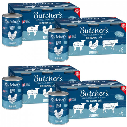 BUTCHER'S Original Junior Mega pack mix kousky v želé - mokré krmivo pro psy - 24x400g (4x(6x400g)) - Fotogalerie 1