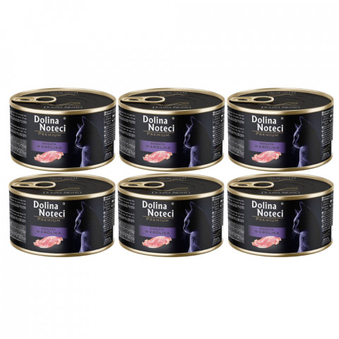 DOLINA NOTECI Premium mokré krmivo pro kočky bohaté na králíky - 6x185g - Fotogalerie 1