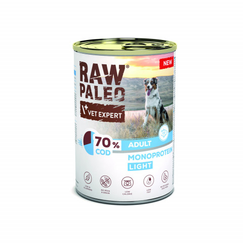 VETEXPERT Raw Paleo Cod Light Monoprotein - vlhké krmivo pro psy - 400g - Fotogalerie 1