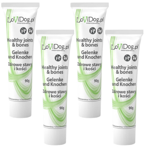 LOVIDOG Funkční pasta Zdravé klouby a kosti – pamlsek pro psa – 4x90g - Fotogalerie 1