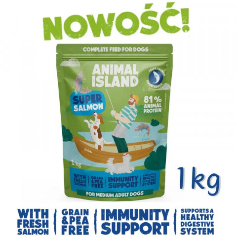 ANIMAL ISLAND Losos – suché krmivo pro psa – 2x1kg - Fotogalerie 5