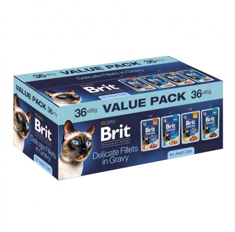 BRIT Premium by Nature Delicate fillets in gravy Box - mokré krmivo pro kočky - 36x85g - Fotogalerie 1
