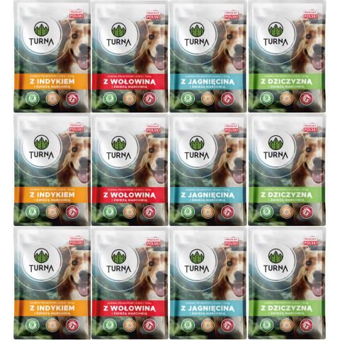 TURNA MIX příchutí – mokré krmivo pro psy – 12x100g - Fotogalerie 1