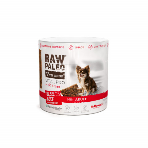 VETEXPERT Raw Paleo Vital Pro Arthro Beef Mini Mono - pamlsek pro psa - 100g - Fotogalerie 1