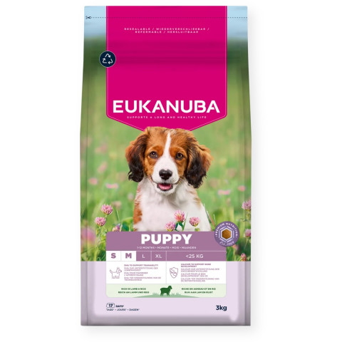 EUKANUBA Puppy Small/Medium Lamb & Rice - suché krmivo pro psy - 3kg - Fotogalerie 1