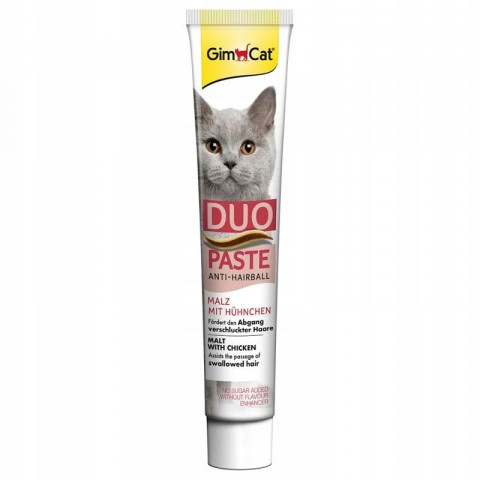 GIMCAT Duo Paste Anti-Hairball s kuřetem – pamlsek pro kočku – 50g - Fotogalerie 2