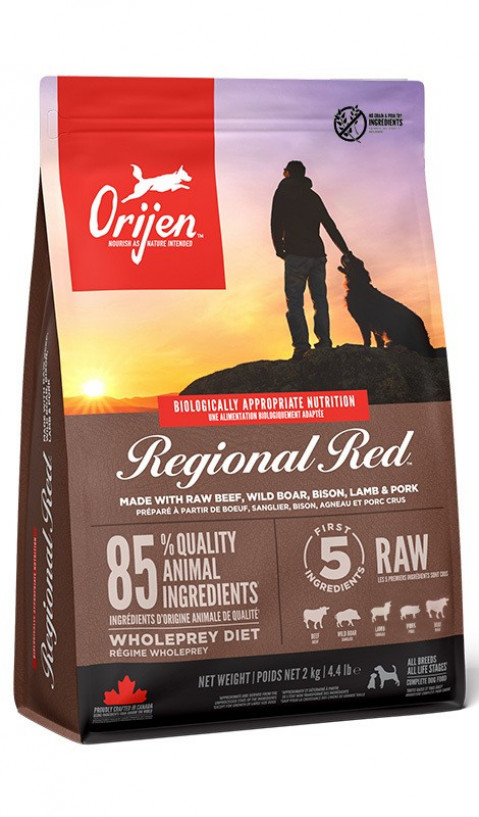 Orijen Regional Red 2 kg Dospělý jedinec Hovězí, Jehněcí, Vepřové - Fotogalerie 1