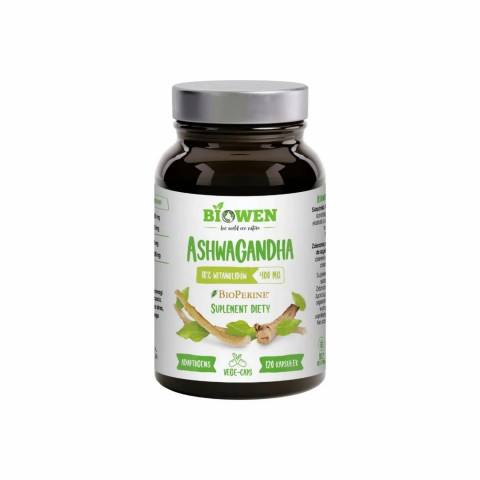 BIOWEN Ashwagandha – doplněk stravy pro lidi – 120 kapslí - Fotogalerie 1
