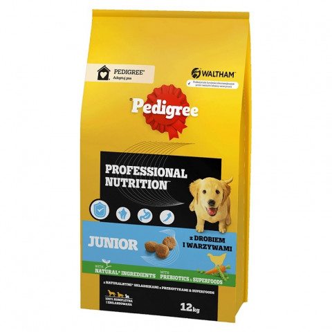 PEDIGREE Professional Nutrition Junior s drůbežím masem a zelenino - suché krmivo pro psy - 12kg - Fotogalerie 1
