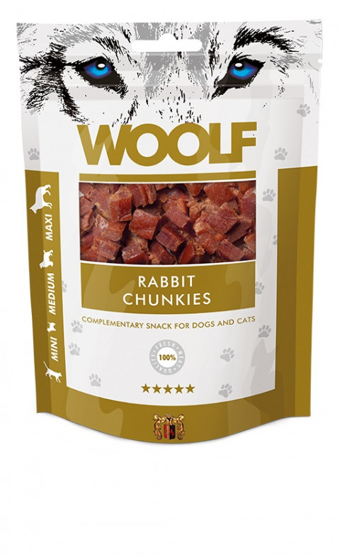 WOOLF Rabbit Chunkies - pamlsek pro psy a kočky - 100 g - Fotogalerie 1