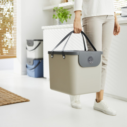 ROTHO Albula Cappuccino - kontejner na třídění odpadu - 40l - Fotogalerie 3