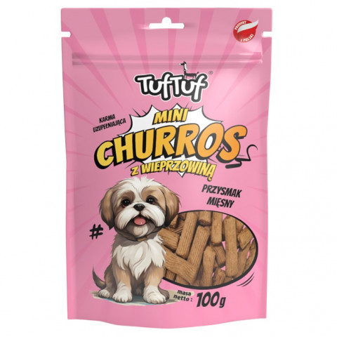 TUF TUF Mini Churros with pork - pamlsek pro psa - 100g - Fotogalerie 1