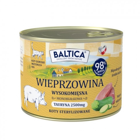 BALTICA Smaki regionów Mono Pork - mokré krmivo pro kočky - 185g - Fotogalerie 1