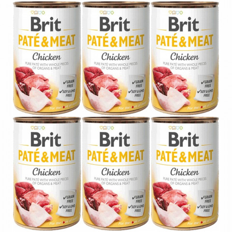 BRIT Paté & Meat Chicken - mokré krmivo pro psy - 6x400g - Fotogalerie 1