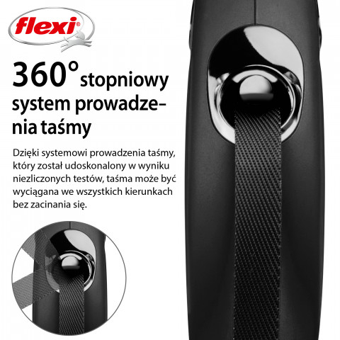 Flexi New CLASSIC 5 m Černá Pes Zatahovací vodítko - Fotogalerie 5