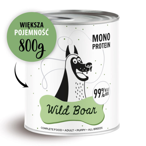 PAKA ZWIERZAKA Pepe Wild Boar - vlhké krmivo pro psy - 800g - Fotogalerie 1