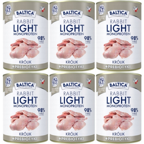 BALTICA Nutraceutic Mono Light Králík s prebiotiky - mokré krmivo pro psa - 6x400g - Fotogalerie 1