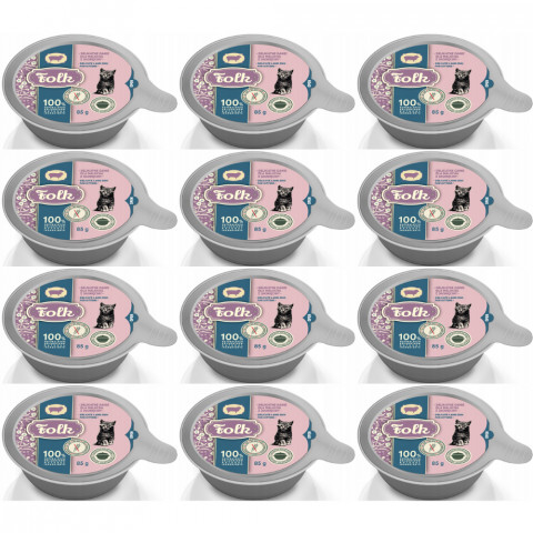 FOLK Kitten Jemný pokrm pro kotě z jehněčího masa – mokré krmivo pro koťata – 12x85g - Fotogalerie 1