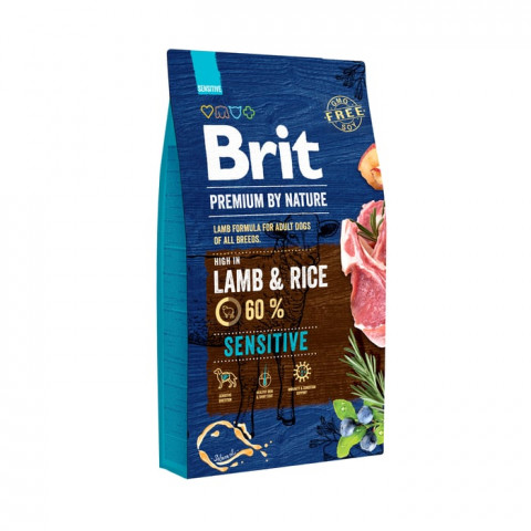 BRIT Premium by Nature Adult Sensitive Lamb and Rice - suché krmivo pro psy - 8 kg - Fotogalerie 1