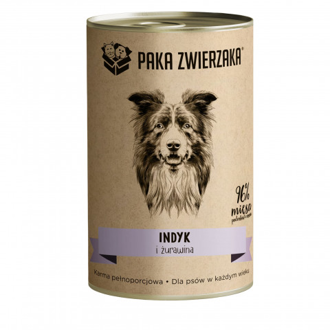 PAKA ZWIERZAKA Turkey and cranberries - vlhké krmivo pro psy - 400g - Fotogalerie 1